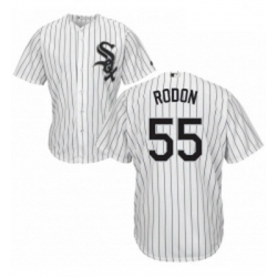 Mens Majestic Chicago White Sox 55 Carlos Rodon White Home Flex Base Authentic Collection MLB Jersey