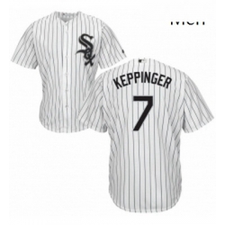 Mens Majestic Chicago White Sox 7 Jeff Keppinger Replica White Home Cool Base MLB Jersey