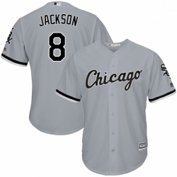 Mens Majestic Chicago White Sox 8 Bo Jackson Grey Road Flex Base Authentic Collection MLB Jersey