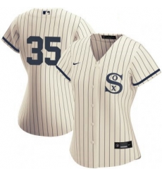 Women Chicago White Sox Field of Dreams 35 Frank Thomas Cream Jersey