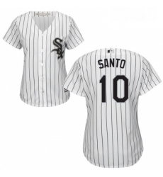 Womens Majestic Chicago White Sox 10 Ron Santo Authentic White Home Cool Base MLB Jersey