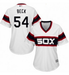 Womens Majestic Chicago White Sox 54 Chris Beck Authentic White 2013 Alternate Home Cool Base MLB Jersey 