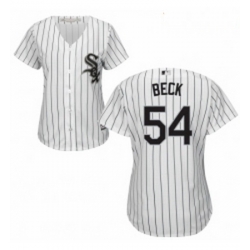 Womens Majestic Chicago White Sox 54 Chris Beck Authentic White Home Cool Base MLB Jersey 