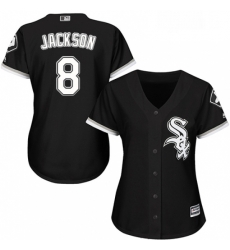 Womens Majestic Chicago White Sox 8 Bo Jackson Replica Black Alternate Home Cool Base MLB Jersey