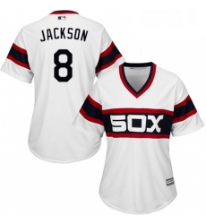 Womens Majestic Chicago White Sox 8 Bo Jackson Replica White 2013 Alternate Home Cool Base MLB Jersey