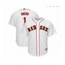 Youth Boston Red Sox 1 Bobby Doerr Authentic White 2019 Gold Program Cool Base Baseball Jersey