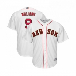 Youth Boston Red Sox 9 Ted Williams Authentic White 2019 Gold Program Cool Base Baseball Jersey