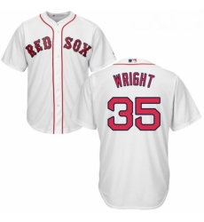 Youth Majestic Boston Red Sox 35 Steven Wright Replica White Home Cool Base MLB Jersey