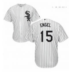 Youth Majestic Chicago White Sox 15 Adam Engel Authentic White Home Cool Base MLB Jersey 