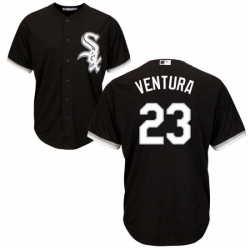 Youth Majestic Chicago White Sox 23 Robin Ventura Authentic Black Alternate Home Cool Base MLB Jersey