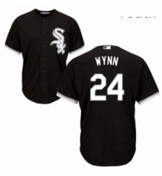 Youth Majestic Chicago White Sox 24 Early Wynn Authentic Black Alternate Home Cool Base MLB Jersey