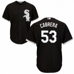 Youth Majestic Chicago White Sox 53 Welington Castillo Replica Black Alternate Home Cool Base MLB Jersey 