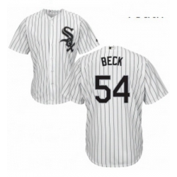 Youth Majestic Chicago White Sox 54 Chris Beck Authentic White Home Cool Base MLB Jersey 