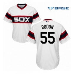 Youth Majestic Chicago White Sox 55 Carlos Rodon Replica White 2013 Alternate Home Cool Base MLB Jersey