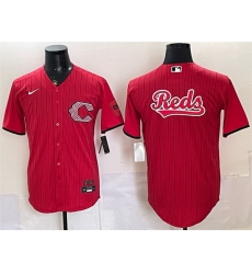 Men Cincinnati Reds Team Big Logo Red 2026 City Connect Stadium Stitched Baseball Jersey Men Cincinnati Reds Team Big Logo Red 2026 City Connect Stadium Stitched Baseball Jersey