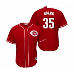 Mens Cincinnati Reds 35 Tanner Roark Replica Red Alternate Cool Base Baseball Jersey 