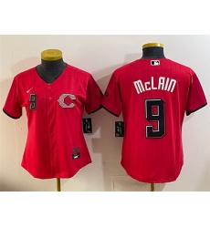 Women Cincinnati Reds 9 Matt McLain Red 2026 City Connect Stadium Stitched Baseball Jersey Women Cincinnati Reds 9 Matt McLain Red 2026 City Connect Stadium Stitched Baseball Jersey