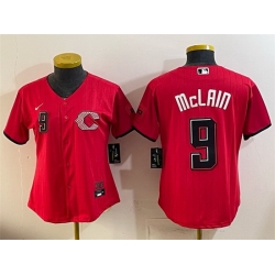 Women Cincinnati Reds  9 Matt McLain Red 2026 City Connect Stadium Stitched Baseball Jersey  