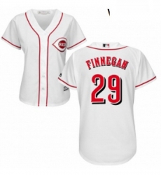 Womens Majestic Cincinnati Reds 29 Brandon Finnegan Replica White Home Cool Base MLB Jersey