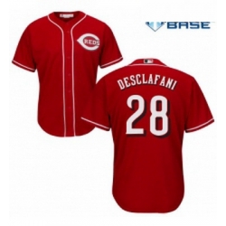 Youth Majestic Cincinnati Reds 28 Anthony DeSclafani Authentic Red Alternate Cool Base MLB Jersey