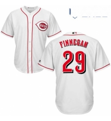 Youth Majestic Cincinnati Reds 29 Brandon Finnegan Authentic White Home Cool Base MLB Jersey