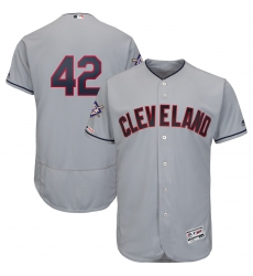 Men Cleveland Indians Majestic 2019 Jackie Robinson Day Grey Jersey