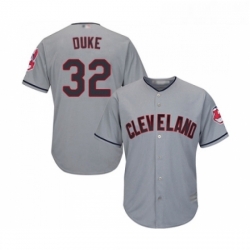 Youth Cleveland Indians 32 Zach Duke Replica Grey Road Cool Base Baseball Jersey 