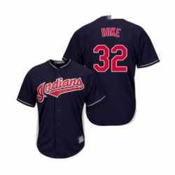 Youth Cleveland Indians 32 Zach Duke Replica Navy Blue Alternate 1 Cool Base Baseball Jersey 