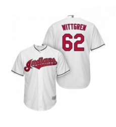 Youth Cleveland Indians 62 Nick Wittgren Replica White Home Cool Base Baseball Jersey 