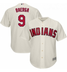 Youth Majestic Cleveland Indians 9 Carlos Baerga Replica Cream Alternate 2 Cool Base MLB Jersey 