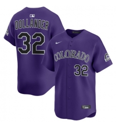 Men Colorado Rockies Nike Purple Alternate Limited Jersey Dollander Chase 32