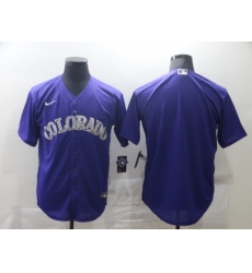 Men Colorado Rockies Nike Purple Blank Jersey II