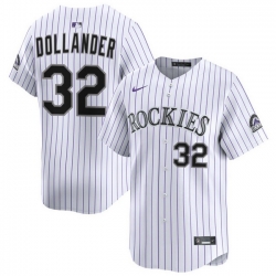 Men Colorado Rockies Nike White Alternate Limited Jersey Dollander Chase 32