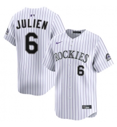 Men Colorado Rockies Nike White Alternate Limited Jersey Julien Edouard 6