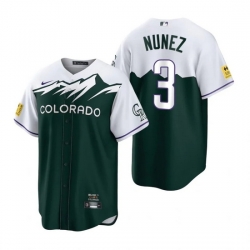 Men Nike Nike Colorado Rockies #3 Dom Nunez City Connect Stitched Baseball Jersey