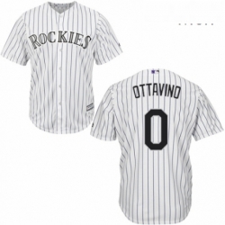 Mens Majestic Colorado Rockies 0 Adam Ottavino Replica White Home Cool Base MLB Jersey 