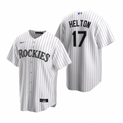 Mens Nike Colorado Rockies 17 Todd Helton White Home Stitched Baseball Jerse