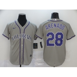 Rockies 28 Nolan Arenado Gray 2020 Nike Cool Base Jersey