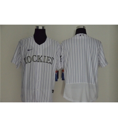 Rockies Blank White Flexbase Jersey