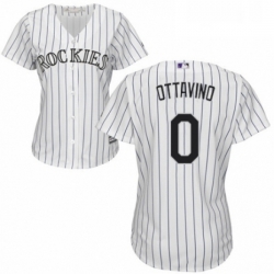 Womens Majestic Colorado Rockies 0 Adam Ottavino Authentic White Home Cool Base MLB Jersey 