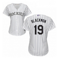 Womens Majestic Colorado Rockies 19 Charlie Blackmon Replica White Home Cool Base MLB Jersey