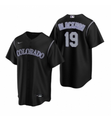 Toddler Nike Colorado Rockies 19 Charlie Blackmon Black Alternate Stitched Baseball Jersey