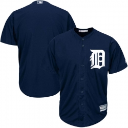 MLB Tigers Blank Navy Blank Cool Base Men Jersey