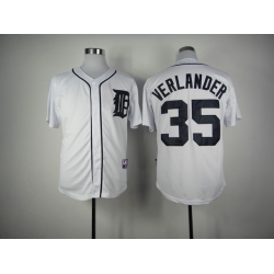 Men Detroit Tigers #35 Justin Verlander White 1984 Turn Back Jersey