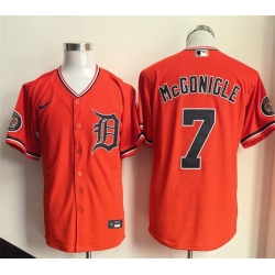 Men Detroit Tigers  7 Kevin McGonigle Orange Cool Base Stitched Baseball Jersey