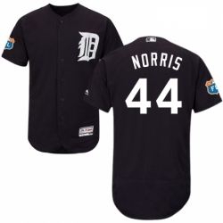 Mens Majestic Detroit Tigers 44 Daniel Norris Navy Blue Alternate Flex Base Authentic Collection MLB Jersey