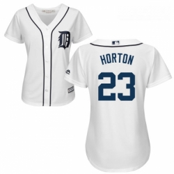 Womens Majestic Detroit Tigers 23 Willie Horton Replica White Home Cool Base MLB Jersey