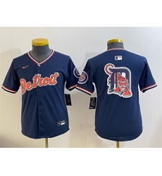 Youth Detroit Tigers Team Big Logo Navy 2026 Alternate Vapor Premier Limited Stitched Baseball Jersey Youth Detroit Tigers Team Big Logo Navy 2026 Alternate Vapor Premier Limited Stitched Baseball Jersey