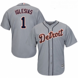 Youth Majestic Detroit Tigers 1 Jose Iglesias Authentic Grey Road Cool Base MLB Jersey