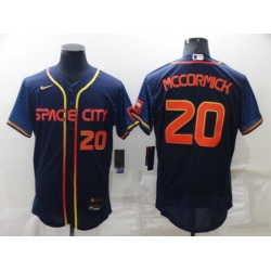 Men Houston Astros 20 Chas McCormick 2022 Navy City Connect Flex Base Stitched Baseball Jerse